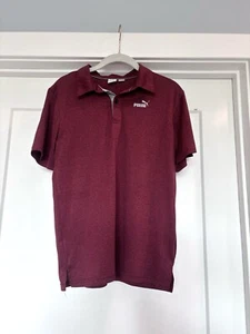 Puma Heathered Maroon Dri Fit Classic Short Sleeve Polo Shirt Youth XL (18- 20) - Picture 1 of 15