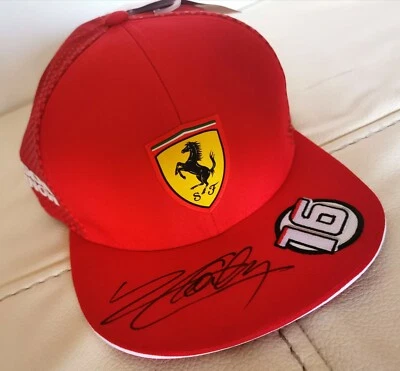 Charles Leclerc SIGNED MISSION WINNOW F1 Ferrari 2019 OFFICIAL SUPPLIER cap - Image 1 of 4