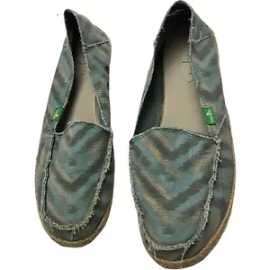 Sanuk Women Canvas Surfer Sidewalk Pull On Loafers Casual Flats Shoes sz 9 - Picture 1 of 5