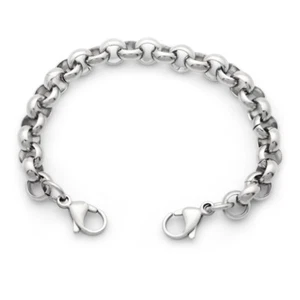 Medical ID Stainless Steel Rolo Link Interchangeable Bracelet - 7 Sizes! - Picture 1 of 1