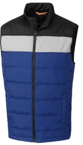 New CBUK by Cutter & Buck Men's Thaw Insulated Full Zip Packable Vest Blue - Picture 1 of 7
