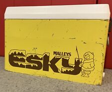 MALLEYS Esky - Yellow Vintage Retro Kingsize 1970’s Metal Ice Picnic Cooler