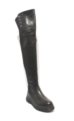 Laura Bellariva 7208 Black Leather Stretch Zip Over the Knee Boots 36 / US 6 - Image 1 of 4