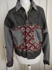🎀LADIES MUSTANG COTTON/DENIM RELAXED JACKET SIZE M 12/14 GREY/BURGUNDY RED