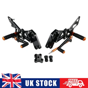 For KTM RC125 RC200 RC390 Motorcycle Racing Rearset Foot Pegs Footrest 2014-2021 - Picture 1 of 7