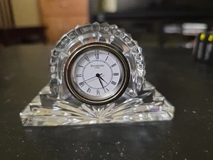 *Authentic* "Waterford Crystal" Small Mantle Clock w/Waterford Clock-Beautiful! - Picture 1 of 4