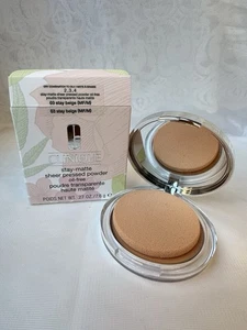 Clinique Stay-matte Sheer Pressed Powder - 03 Stay  Beige 7.6g New - Picture 1 of 3
