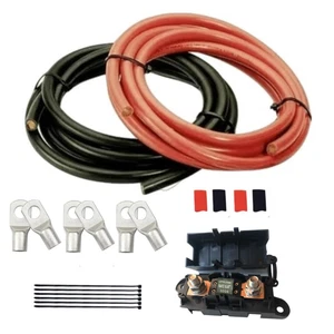 Inverter Wiring Kit 300A MEGA Fuse & Holder 00B&S Red Black 1 Meter Fuse Holder - Bild 1 von 6