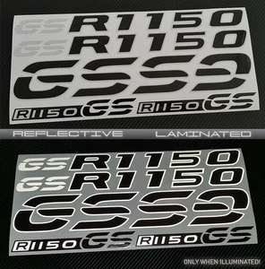 Reflective decals stickers graphic set for BMW GS R1150GS 1150 black - Picture 1 of 8