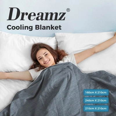 Dreamz Cooling Blanket Summer Quilt Soft Sofa Bed Sheet Rug Luxury Large Size - image 1 of 4