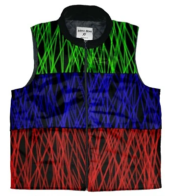 Chaleco de terciopelo acolchado acolchado acolchado de piel sintética acolchado tinte terciopelo rave para hombre Foto 1 de 4