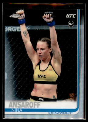 2019 Topps Chrome UFC MMA REFRACTOR Parallel #97 Nina Ansaroff RC - Strawweight - Image 1 of 2