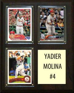 Placa de 3 tarjetas Yadier Molina #4 Topps Bowman 2023 2024 Cardenales de San Luis - Imagen 1 de 3