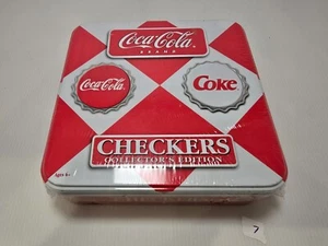 Coca-Cola HAND SCULPTED 2003 Checkers Board Game Collector's Edition Tin SEALED! - Picture 1 of 6