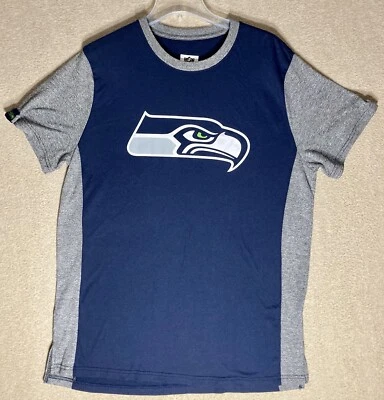 Seattle Seahawks NFL Team Apparel Womens XL Short Sleeve Blue & Gray T Shirt — 第 1/4 张图片