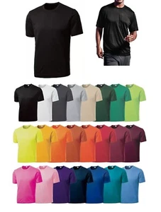 COLORS! QUALITY! PERFORMANCE! WICKING, BREATHABLE, SHORT SLEEVE T-SHIRT, XS-4XL - Picture 1 of 3
