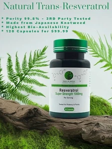 Resveratrol 10/60/120 (Japanese Knotweed) Trans-Resveratrol 99.8% - Lab Tested - Picture 1 of 4