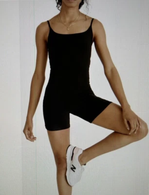 Pantalones cortos de punto negros Madewell $65 para mujer sin mangas de motociclista talla M Foto 1 de 4