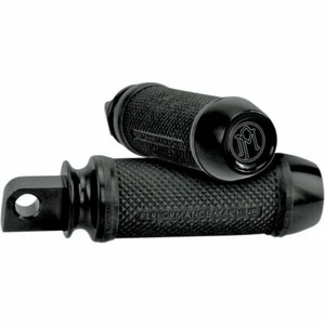 Performance Machine PM Elite Foot Pegs w/ 90 Degee Male Mount for Harley Black - Picture 1 of 3