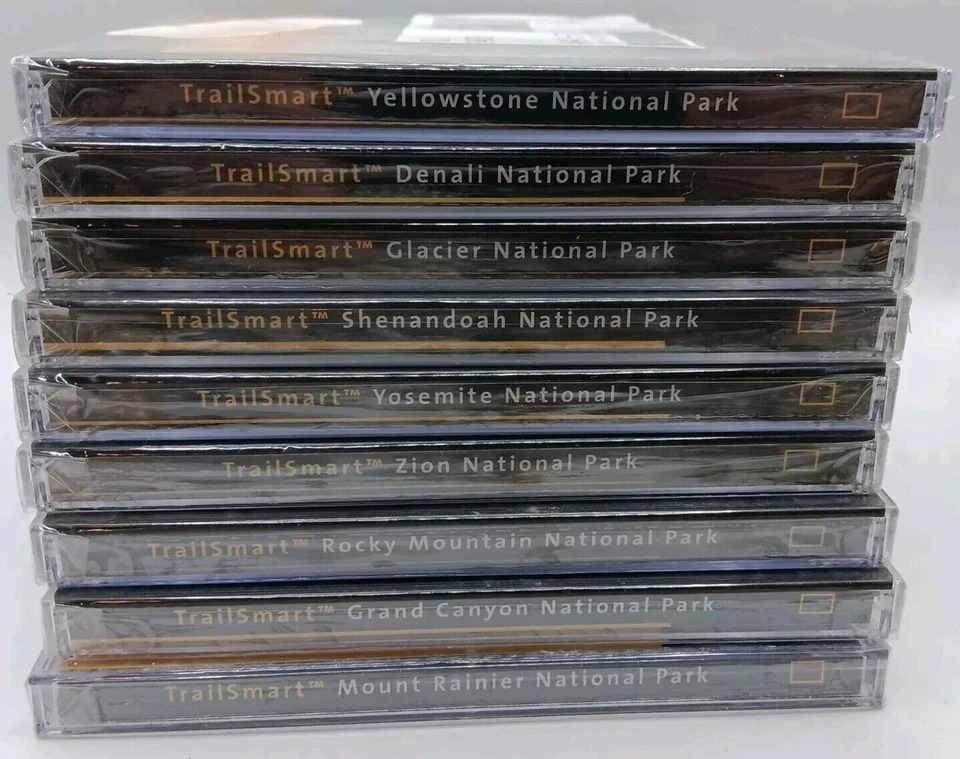 Lote de 9 CD-ROM National Geographic Trailsmart Topo Parques Nacionais, Canyon, Mais - Imagem 1 de 4