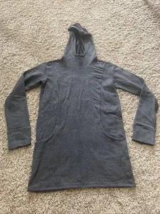 Athleta Girl It's All Hood Pullover Tunic Hoodie Shirt Gray Size Medium 8-10 - Picture 1 of 15