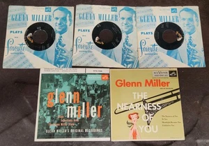 Lot of 5 Vintage Glenn Miller 45 LPs, Little Brown Jug/Adios/Johnson Rag, VG/EX - Picture 1 of 2