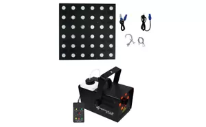 Rockville STAGE MATRIX 36 RGB 6x6 Tri-Colored Matrix DJ Blinder Light+LED Fogger - Picture 1 of 10