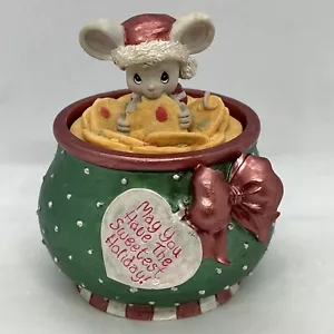Precious Moments ¡May You Have The Sweettest Holiday! Tarro de galletas de lata para ratón ENESCO - Imagen 1 de 7