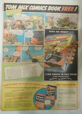 Ralston Cereal Ad: Tom Mix "Comic Book #11" Premium 1943 Size: 11 x 15 inches