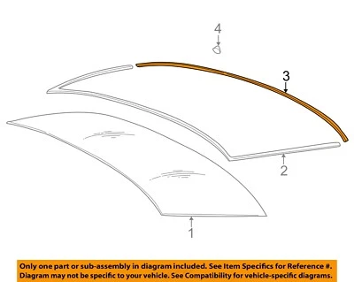 Molduras de vidrio trasero BMW OEM 97-03 525i - molduras inferiores 51318159786 Foto 1 de 2