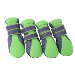 Summer Breathable Mesh Small Dog Shoes Nonslip Sole Dog Boots Size S (Green) - Picture 1 of 5