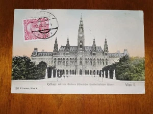 CPA - AUTRICHE - WIEN - Rathaus mit den statuen historicher personlichkeiten - Imagen 1 de 2