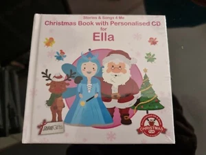 CHRISTMAS BOOK WITH PERSONALISED CD FOR ELLA - STORIES & SONGS 4 ME - Picture 1 of 2
