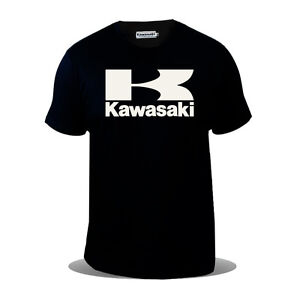 Genuine Official Kawasaki Logo Superbike Motocross SBK Black Men's Tee T-Shirt