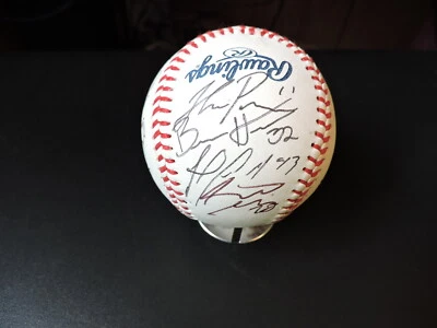  Pelota de juego firmada por el equipo de los Indios Lynchburg Hillcats MLB 2016 equipo Foto 1 de 4