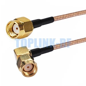 RP-SMA Male to RP-SMA Male ( Jack Pin ) Right Angle 90° Pigtail RG316 Coax Cable - Photo 1/4