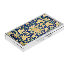 PILL BOX 7 Grid Art nouveau flower floral pattern paint deco Metal Case Holder