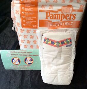 Vintage Pampers Playtimes Diaper Sz Maxi Europe Import