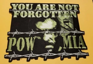 You Are Not Forgotten POW MIA Vietnam toppa veterano circa 8,5x10,5" - Foto 1 di 2