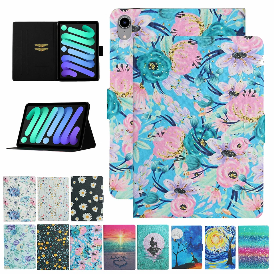 Funda inteligente con soporte folio de cuero a prueba de golpes 8,3"" 2021 para iPad Mini 6ta generación Foto 1 de 4