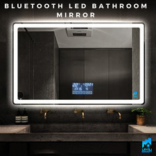 LED Specchio Bagno Luci ALTOPARLANTI BLUETOOTH TOUCH SENSOR SWITCH illuminato