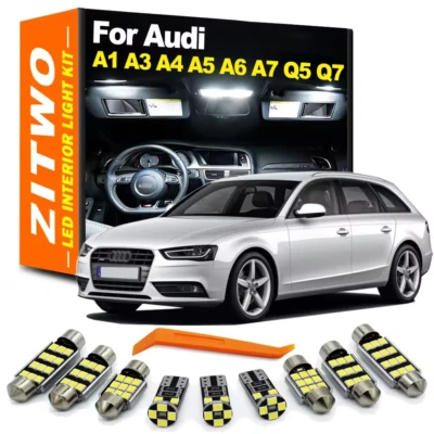 KIT LED INTERNI PER AUDI A4 B5-B6-B7-B8  CONVERSIONE COMPLETA CANBUS NO ERROR  - Immagine 1 di 4