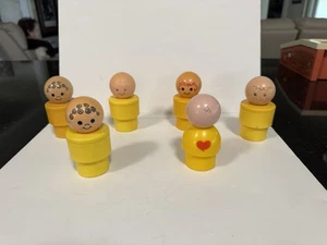 Vintage Fisher Price Jumbo Little People - 1970’s - Lot Of 6 - Picture 1 of 5