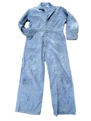 Mono Cowden vintage, sarga espiga a rayas de nogal envejecida, talla 44S Foto 1 de 4