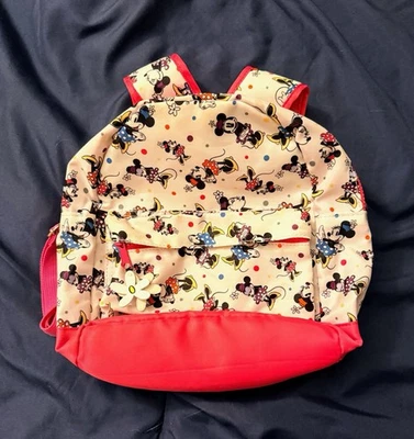 米妮老鼠迪士尼公园粉色/全印花日式拉链迷你背包 — 第 1/4 张图片
