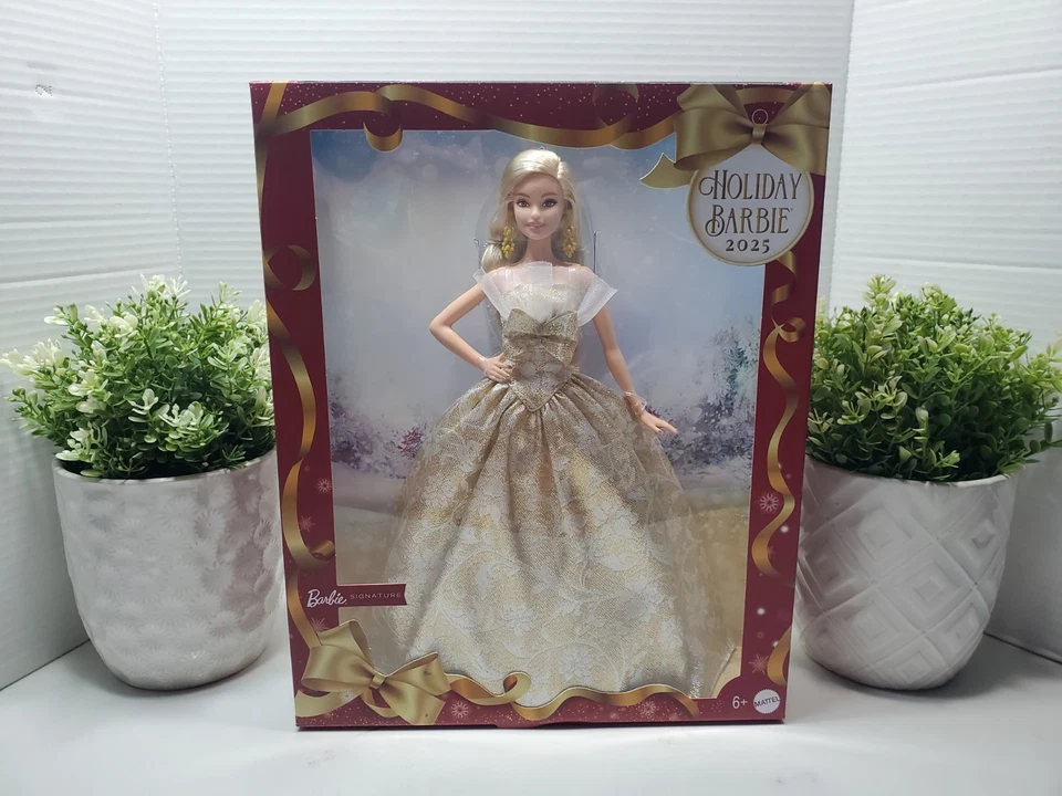 Barbie Signature 2025 Holiday Blonde Doll Mattel Christmas JBH95