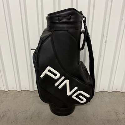 Ping Golf 6-Way Black Leather Cart Bag - image 1 of 4