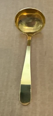 Cucharón/cuchara de azúcar chapada en oro 14K GP de 4 1/4" de largo Foto 1 de 4