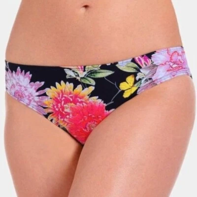 NEW NWT RACHEL ROY Birds Paradise Hipster Swim Bottom Black Pink Floral Small S - Image 1 of 4