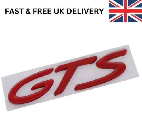 Porsche GTS Badge Red Rear Boot Car Emblem For 911 718 918 - Brand New